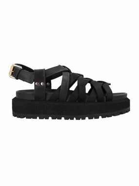 rag & bone Black Strappy Platform Gladiator Sandals